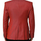 Red Wool Single Breasted Men Blazer Jacket