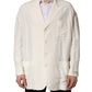 Off White Flax Single Breasted Blazer Jacket