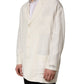 Off White Flax Single Breasted Blazer Jacket