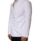 White Cotton Double Breasted Blazer Jacket
