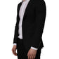 Black Polyester Single Breasted Blazer Jacket