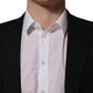 Black Polyester Single Breasted Blazer Jacket