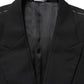 Black Wool Single Breasted Blazer Jacket