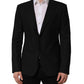 Black Wool Single Breasted Blazer Jacket