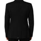 Black Wool Single Breasted Blazer Jacket
