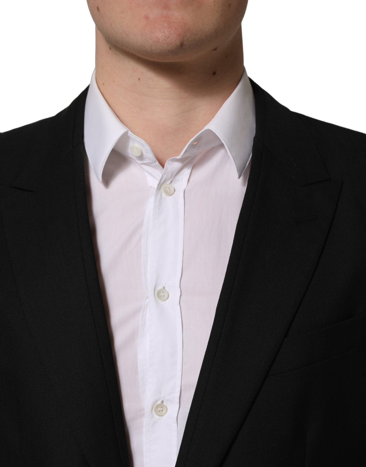 Black Wool Single Breasted Blazer Jacket