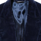 Blue Velvet Single Breasted Blazer Jacket