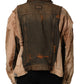 Multicolor Raw Cut Panelled Denim Men Jacket