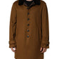 Brown Cashmere Mink Fur Men Overcoat Jacket