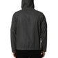 Gray Cotton Men Hooded Full Zip Bomber Jacket