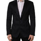 Blue Cashmere Single Breasted Blazer Jacket