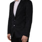 Black Cashmere Single Breasted Blazer Jacket