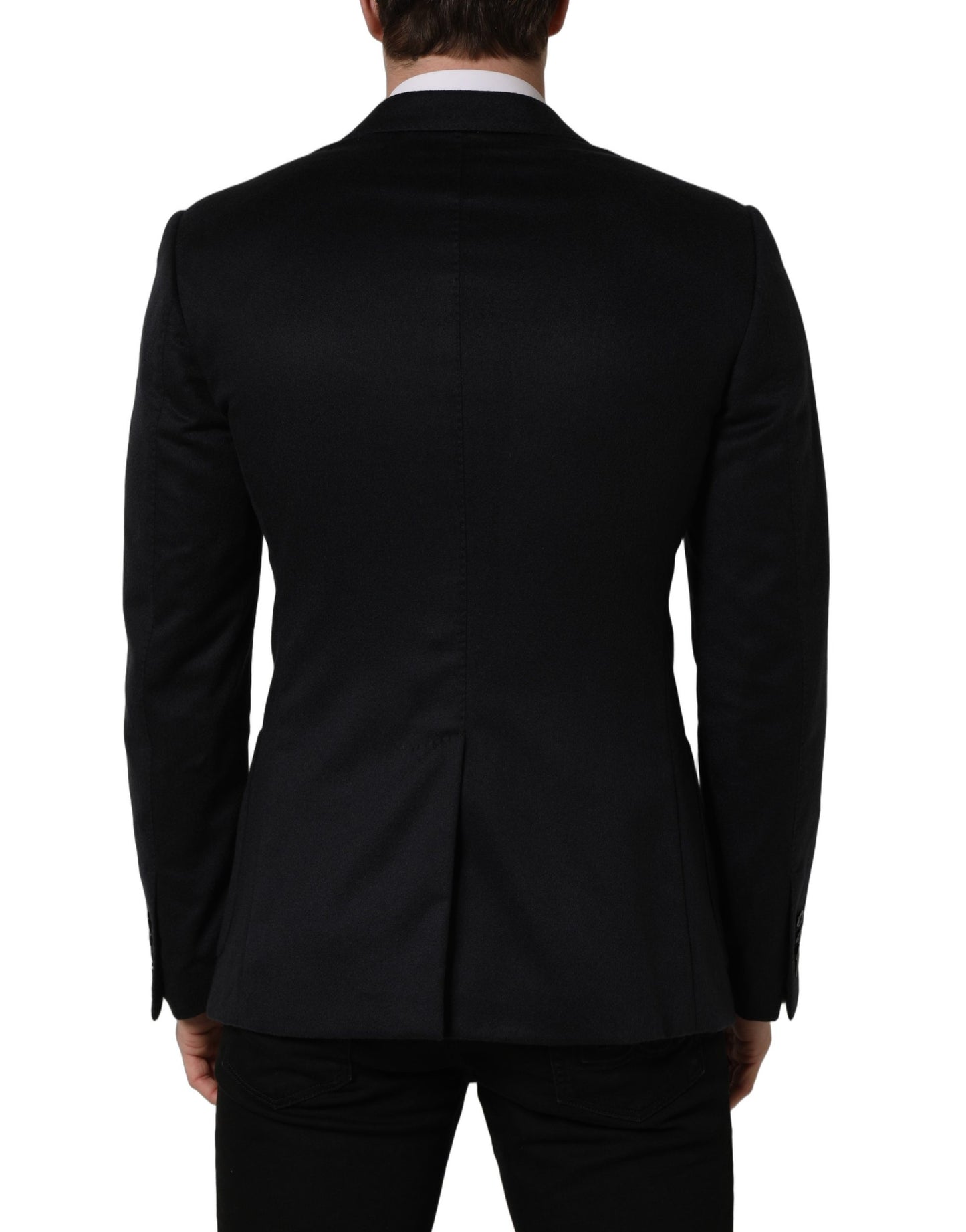 Black Cashmere Single Breasted Blazer Jacket