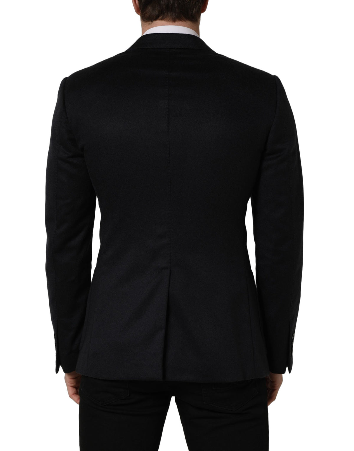 Blue Cashmere Single Breasted Blazer Jacket