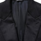 Black Cashmere Single Breasted Blazer Jacket