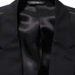 Black Wool Single Breasted Blazer Jacket
