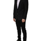 Dark Blue Wool Single Breasted Blazer Jacket