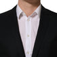 Black Wool Single Breasted Blazer Jacket