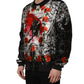Multicolor Majolica Bull Print Bomber Jacket