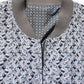 Light Blue Cotton Car Print Bomber Jacket