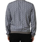 Light Blue Cotton Car Print Bomber Jacket