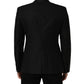 Black Wool Single Breasted Blazer Jacket