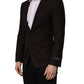Brown Wool GOLD Single Breasted Men Jacket
