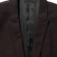 Brown Wool GOLD Single Breasted Men Jacket