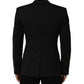 Black Wool Single Breasted Blazer Jacket