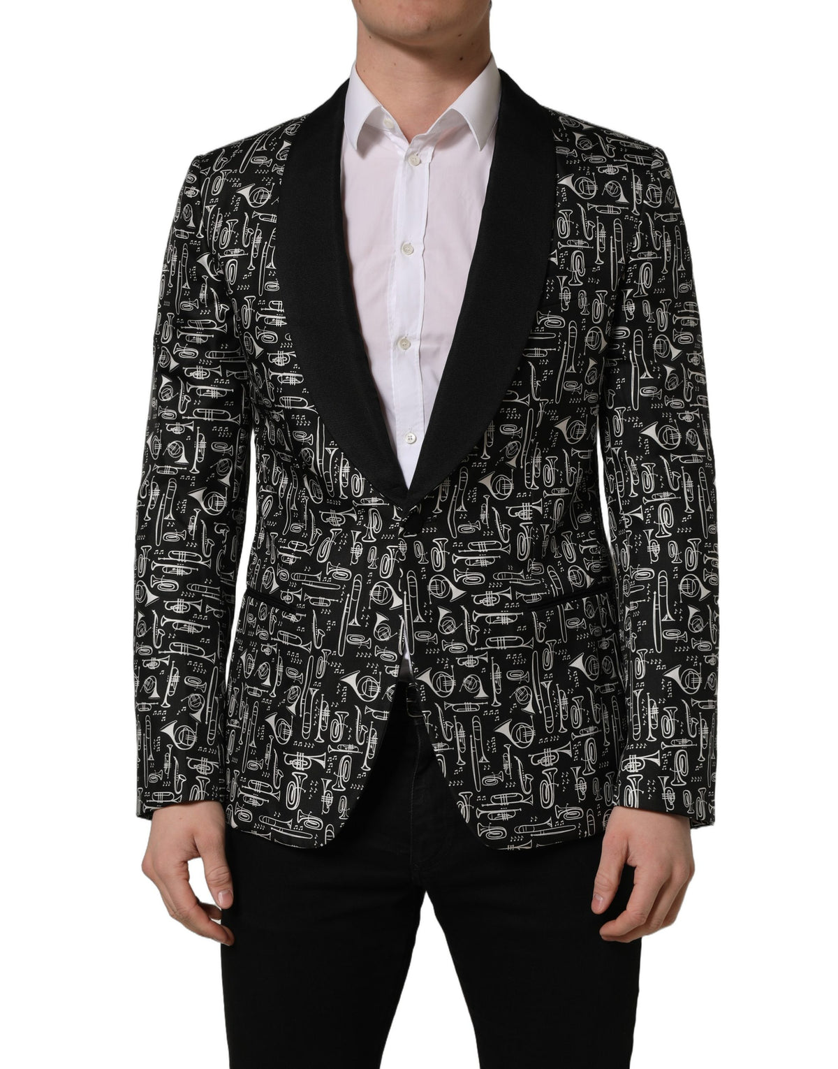 Black Crystal Embellished Coat Blazer Jacket