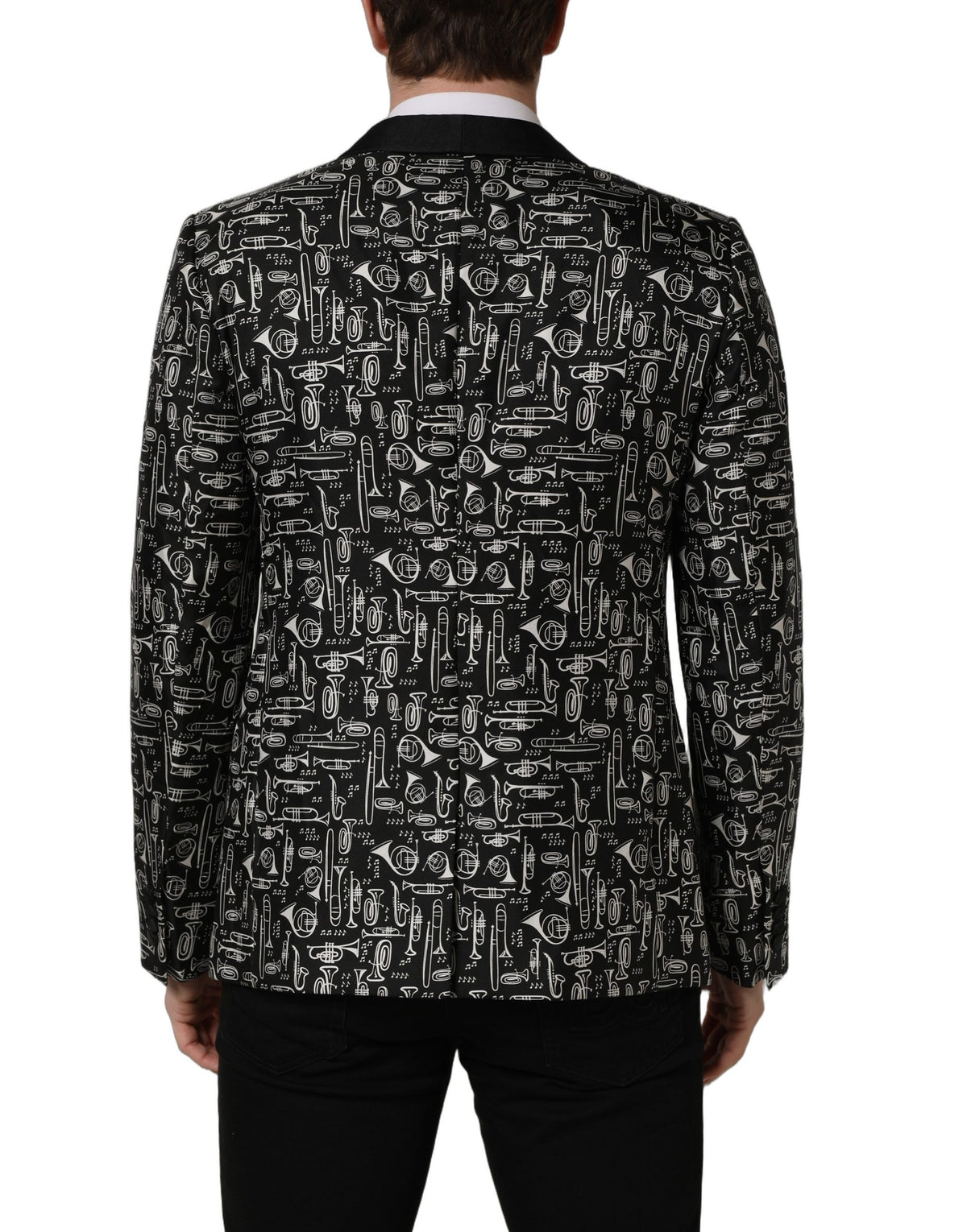Black Crystal Embellished Coat Blazer Jacket