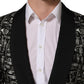 Black Crystal Embellished Coat Blazer Jacket