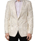 Off White Floral Single Breasted Men Jacket