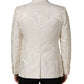 Off White Floral Single Breasted Men Jacket