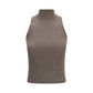 Brown Cashmere Sleeveles Sweater