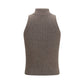 Brown Cashmere Sleeveles Sweater