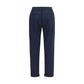Blue Polyamide Casual Pants