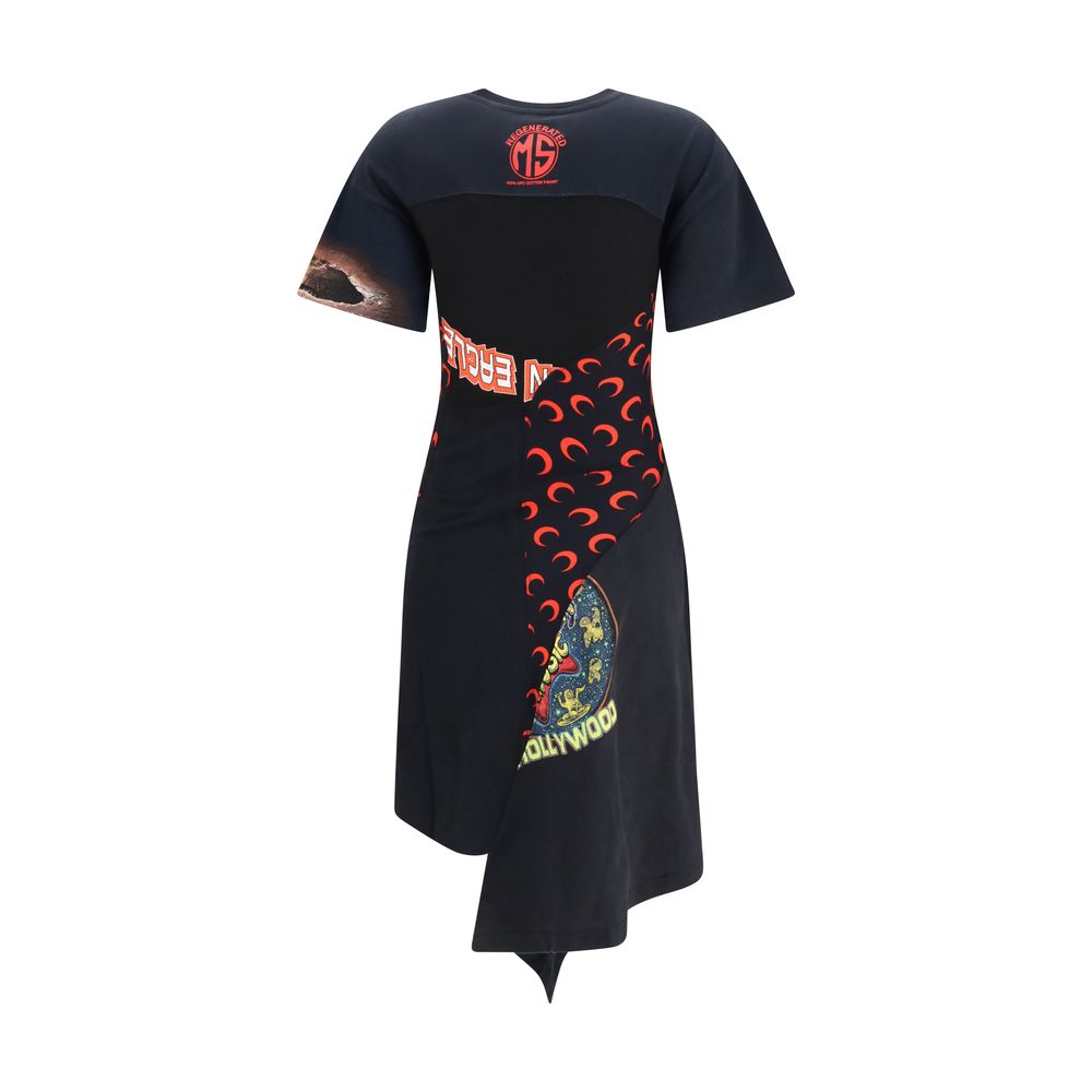 Black Cotton Casual Dress