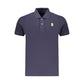Blue Cotton Men's Polo Shirt