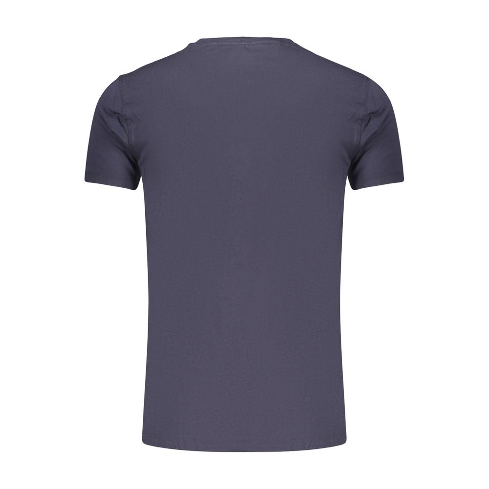 Blue Cotton Men's T-Shirt