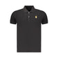 Black Cotton Mens Polo