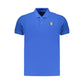 Blue Cotton Men Polo