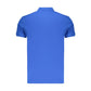 Blue Cotton Men Polo