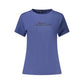 Blue Cotton Women T-Shirt