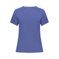 Blue Cotton Women T-Shirt