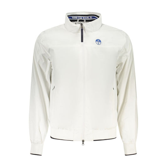 White Polyester Men's Jacket