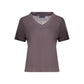 Gray Viscose Women T-Shirt