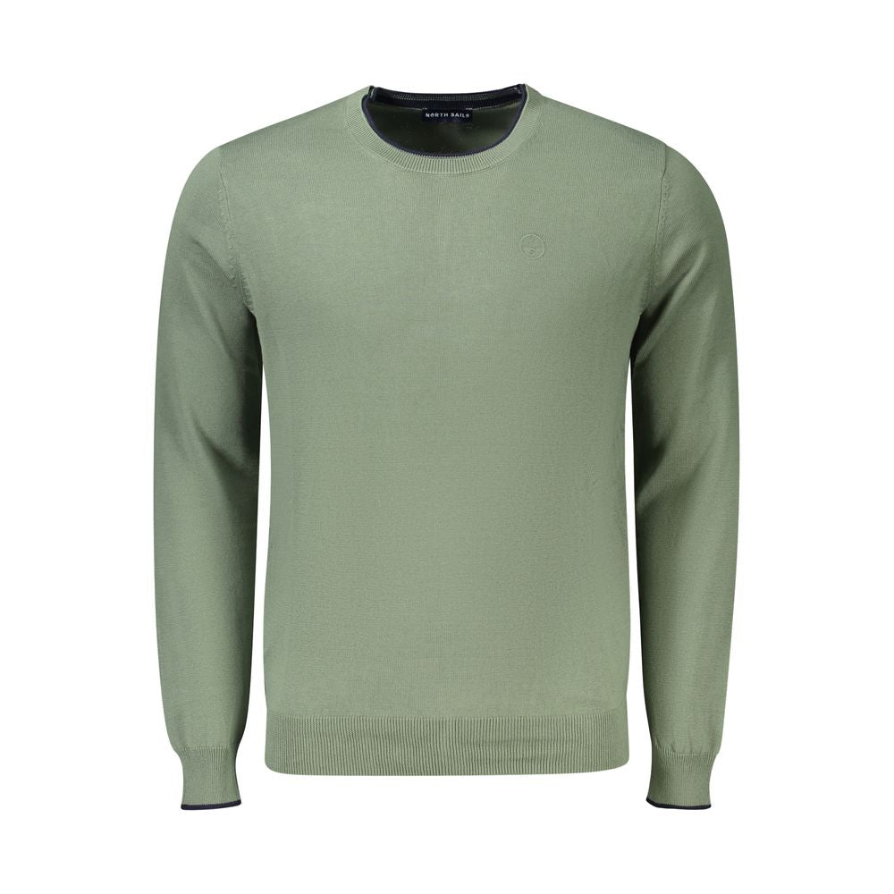 Green Cotton Men's Sweater