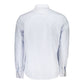 Azzurro Cotton Men Shirt with Long Sleeves and Button-Down Collar