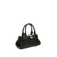 Black Buffalo Leather Shoulder Bag